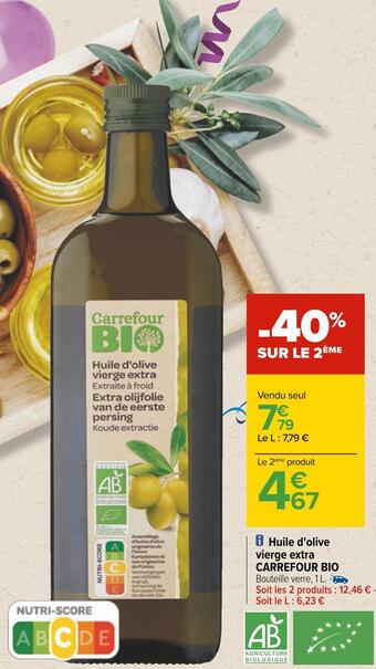 Carrefour Carrefour bio huile d'olive vierge extra offre