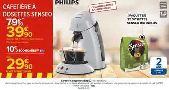 Carrefour Senseo cafetière à dosettes offre