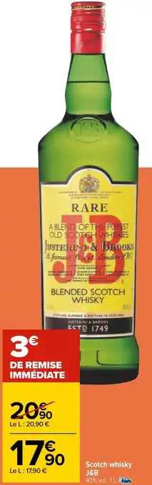 Carrefour J&b scotch whisky offre