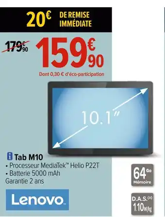 Carrefour Lenovo tab m10 offre