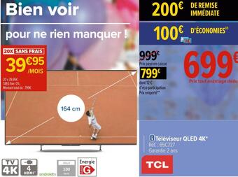 Carrefour Tcl téléviseur qled 4k offre