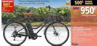 Carrefour Velair vélos électriques avec assistance électrique offre