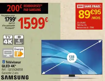 Carrefour Samsung téléviseur qled 4k offre
