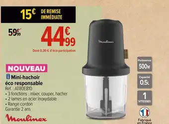 Carrefour Moulinex mini-hachoir éco responsable offre