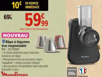 Carrefour Moulinex râpe à légumes éco responsableco offre