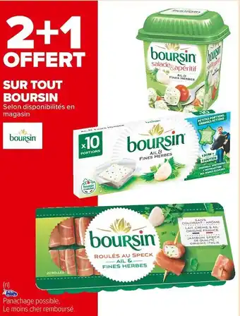 Carrefour Market Boursin bon plan sur tout boursin offre