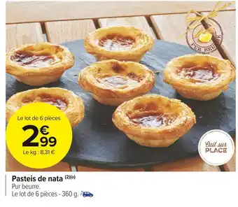 Carrefour Market Pasteis de nata offre