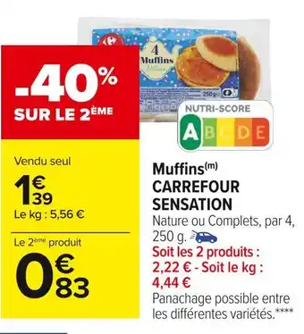 Carrefour Market Carrefour sensation muffins offre