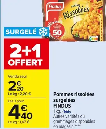Carrefour Market Findus pommes rissolées surgelées offre