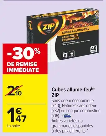 Carrefour Market Cubes allume-feu offre