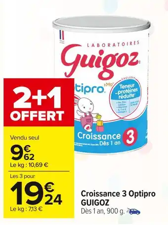 Carrefour Market Guigoz croissance 3 optipro offre