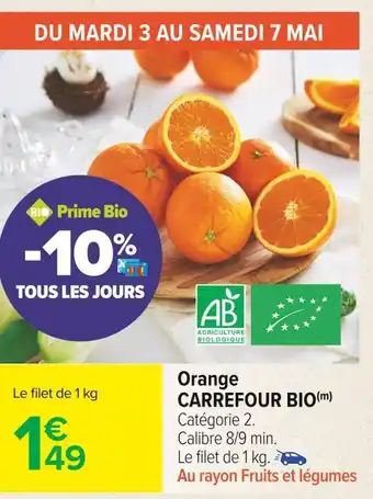 Carrefour bio orange