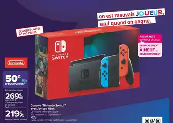 Carrefour Market Nintendo switch console nintendo switch avec joy-con néon offre