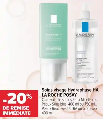 Carrefour La roche posay bon plan sur les soins visage hydraphase ha la roche posay offre