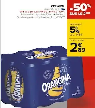 Carrefour Orangina orangina offre