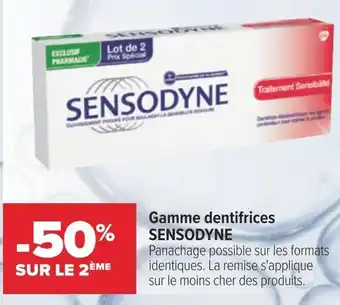 Carrefour Sensodyne bon plan sur la gamme dentifrices sensodyne offre