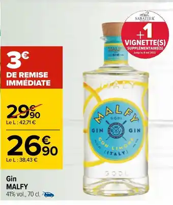 Carrefour Malfy gin offre