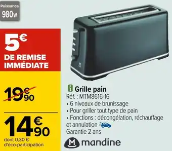 Mandine grille pain