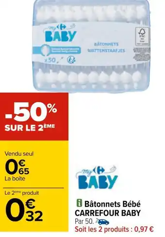 Carrefour Carrefour baby bâtonnets bébé offre