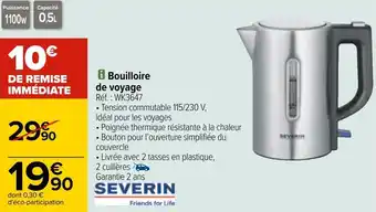 Severin bouilloire de voyage