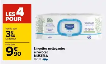 Carrefour Mustela lingettes nettoyantes à l'avocat offre