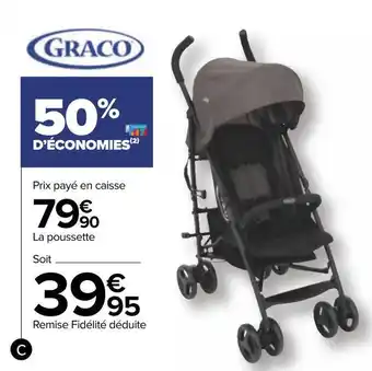 Carrefour Graco poussette canne "travelite" offre