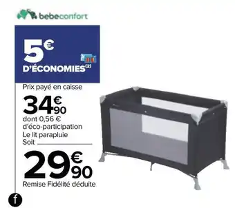 Carrefour Bébéconfort lit parapluie "soft dreams" offre
