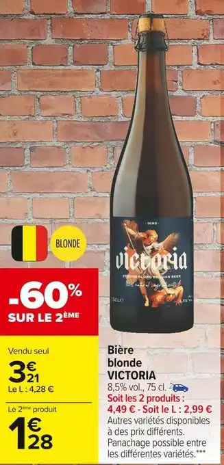 Carrefour Market Victoria bière blonde offre