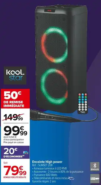 Carrefour Market Enceinte high power offre