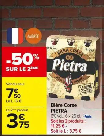 Carrefour Market Pietra bière corse offre