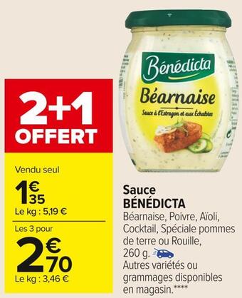 Carrefour Market Bénédicta sauce offre