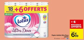 Carrefour Market Lotus papier toilette ultra doux offre