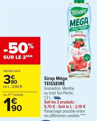Carrefour Market Teisseire sirop méga offre