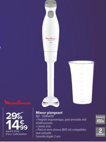 Carrefour Market Moulinex mixeur plongeant offre