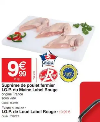 Promocash Suprême de poulet fermier offre
