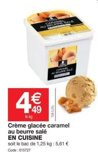 Promocash Crème glacée caramel au beurre salé offre