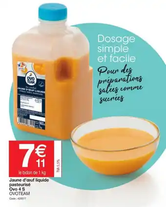 Promocash Jaune d'œuf liquide pasteurisé offre