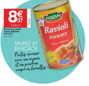 Promocash Ravioli pur bœuf sauce italienne offre