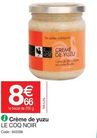 Promocash Crème de yuzu offre