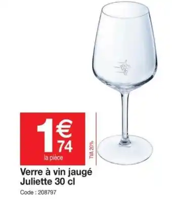 Promocash Verre à Vin Jaugé offre