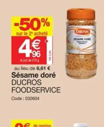 Promocash Sésame Doré offre