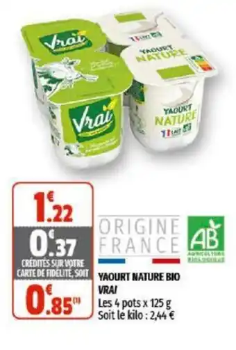 Coccimarket Yaourt Nature Bio offre