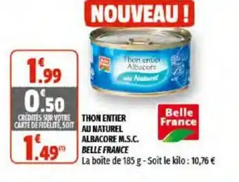 Coccimarket Thon Entier Au Naturel offre