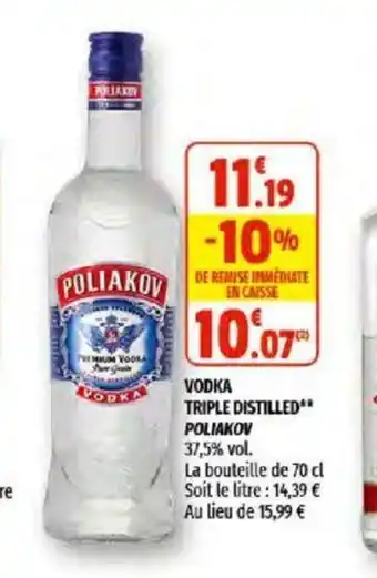 Coccimarket Vodka Triple Distilled offre
