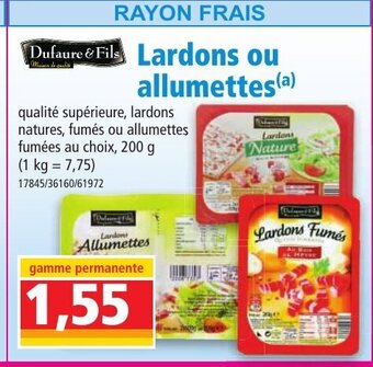 Lardons ou allumettes