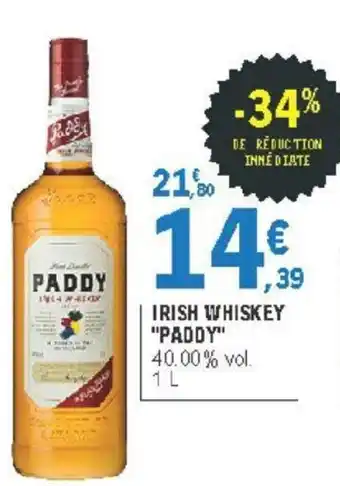 E.Leclerc Irish Whiskey "Paddy" offre