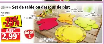 Norma Set de table ou dessous de plat offre
