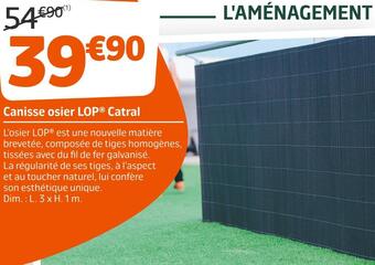 Jardiland Canisse osier lop® catral offre