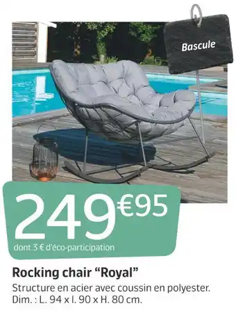 Jardiland Rocking chair “royal” offre