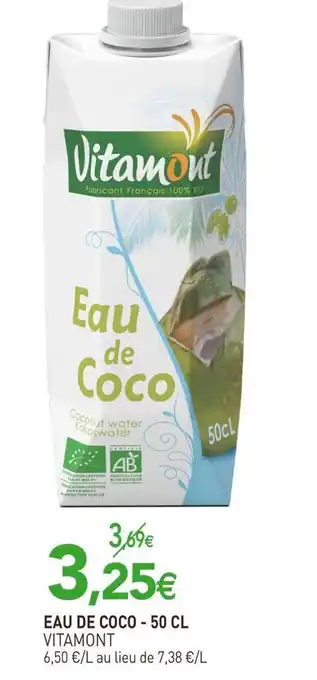 naturéO Vitamont eau de coco offre